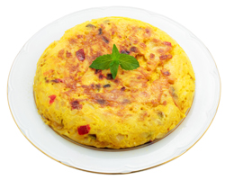 Tortilla de Patatas con Pimientos
